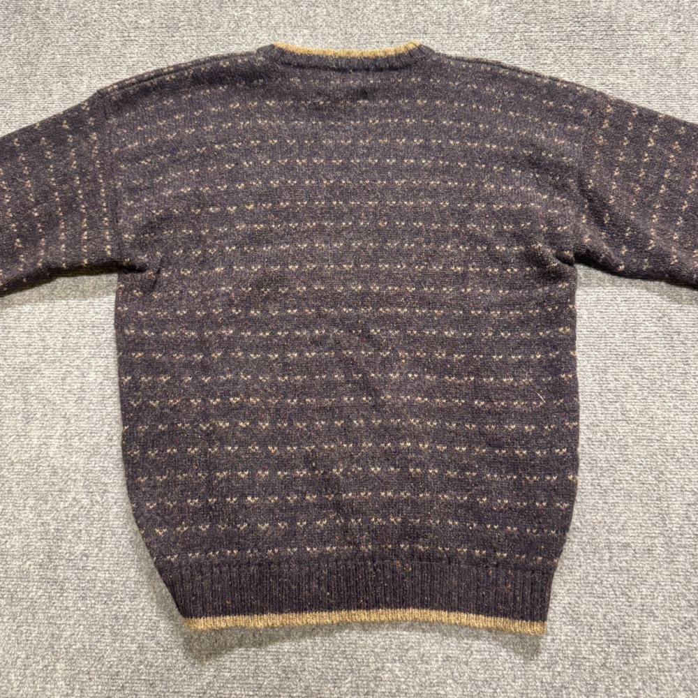 VTG Woolrich Pullover Sweater Mens L John Rich And Bros Blue Patterned 90s - Picture 2 of 8